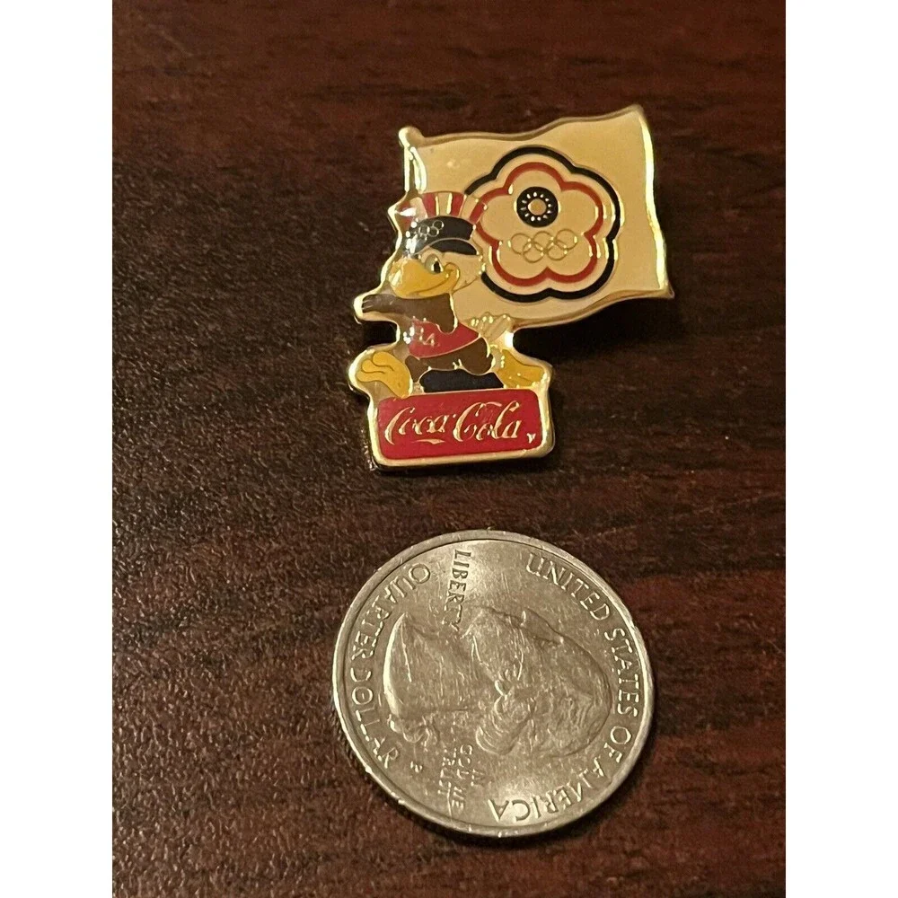 Vintage 1984 Los Angeles Olympics Coca Cola Sam Eagle Taiwan‎ Flag Lapel Pin